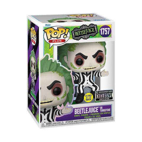 Beetlejuice: Beetlejuice on Tombstone (GITD) Pop Plus Figure (EE Exclusive)