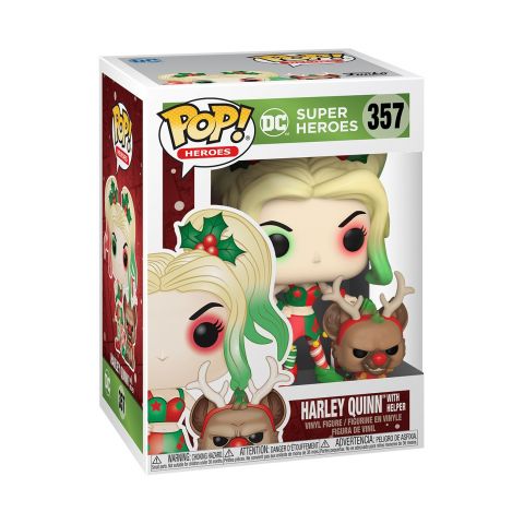 DC Comics Holidays: Harley Quinn w/ Red Nose Helper Pop Figure