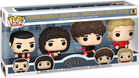 Pop Rocks: Queen - Radio Gaga Pop Figure (4-Pack) (Freddie Mercury, Brian May, John Deacon, Roger Taylor)