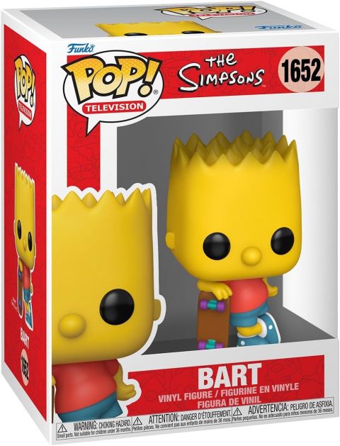 Simpsons: Bart Simpsons w/ Skateboard Pop Figure