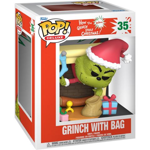 Dr. Seuss: How the Grinch Stole Christmas - Grinch wtih Bag Deluxe Pop Moment Figure