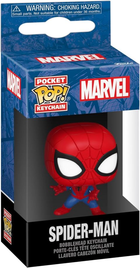 Key Chain: Marvel New Classics - SpiderMan Pocket Pop Figure