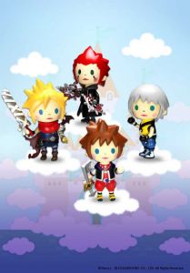 Kingdom Hearts: Mini Avatar Trading Arts Figure (Set of 4) (Sora / Riku / Cloud / Axel) Series 1